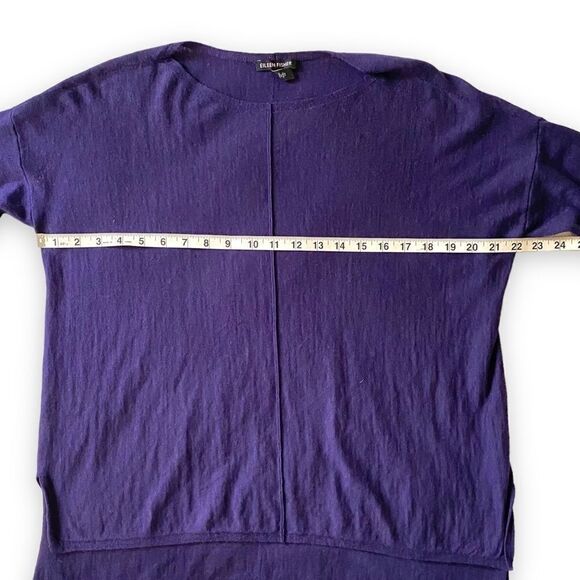 Eileen Fisher Gauzy Cowl Neck Sweater Merino Wool Minimalist Old Money Pullover - Picture 6 of 12